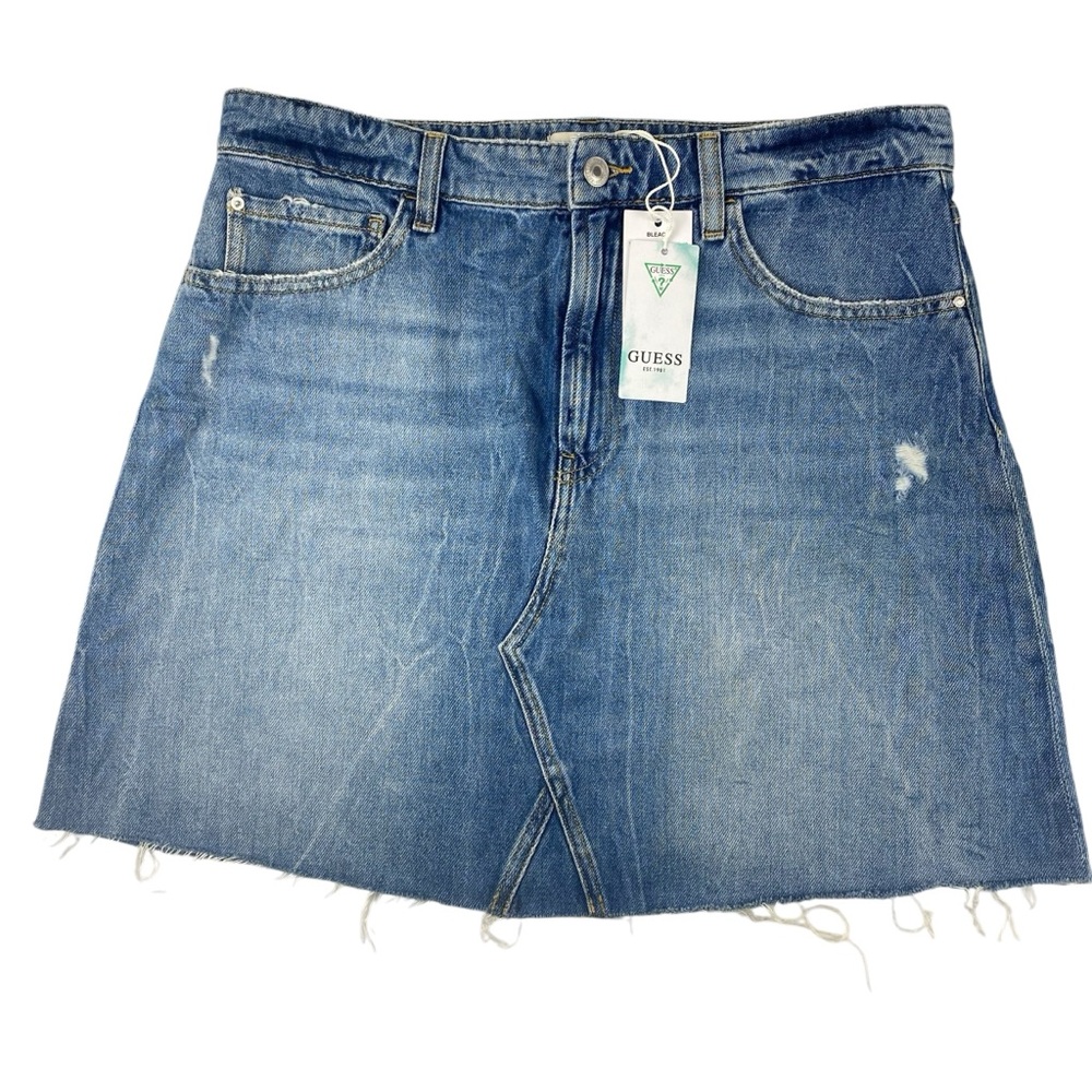 Guess Syria Denim Jean Mini Skirt Size 32 NWT